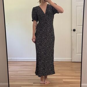 Heart Print Midi Maxi Dress